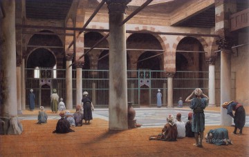 Interior de una mezquita árabe islámica de 1870 Jean Leon Gerome Pinturas al óleo